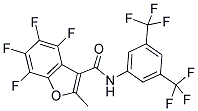 N3-[3,5-DI(TRIFLUOROMETHYL)PHENYL]-4,5,6,7-TETRAFLUORO-2-METHYLBENZO[B]FURAN-3-CARBOXAMIDE Struktur