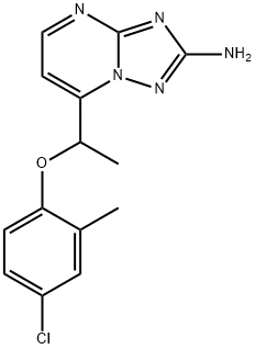 7-[1-(4-CHLORO-2-METHYLPHENOXY)ETHYL][1,2,4]TRIAZOLO[1,5-A]PYRIMIDIN-2-AMINE Struktur