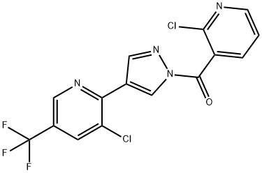 (2-CHLORO-3-PYRIDINYL)(4-[3-CHLORO-5-(TRIFLUOROMETHYL)-2-PYRIDINYL]-1H-PYRAZOL-1-YL)METHANONE Struktur