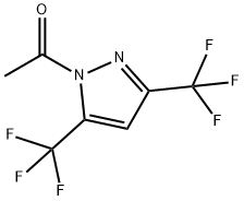 1-ACETYL-3,5-BIS(TRIFLUOROMETHYL)PYRAZOLE Struktur