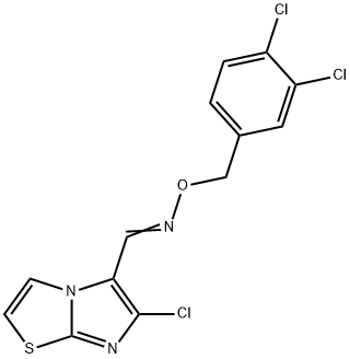 6-CHLOROIMIDAZO[2,1-B][1,3]THIAZOLE-5-CARBALDEHYDE O-(3,4-DICHLOROBENZYL)OXIME Struktur