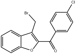 [3-(BROMOMETHYL)-1-BENZOFURAN-2-YL](4-CHLOROPHENYL)METHANONE Struktur