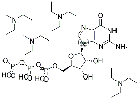 GTP ALPHA-32P TETRA-TRIETHYLAMMONIUM SALT Struktur