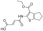 2-(3-CARBOXY-ACRYLOYLAMINO)-5,6-DIHYDRO-4H-CYCLOPENTA[B]THIOPHENE-3-CARBOXYLIC ACID ETHYL ESTER Struktur