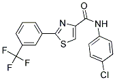 N-(4-CHLOROPHENYL)-2-[3-(TRIFLUOROMETHYL)PHENYL]-1,3-THIAZOLE-4-CARBOXAMIDE Struktur