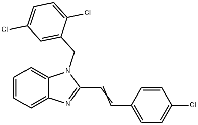 2-(4-CHLOROSTYRYL)-1-(2,5-DICHLOROBENZYL)-1H-1,3-BENZIMIDAZOLE Struktur