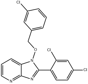 1-[(3-CHLOROBENZYL)OXY]-2-(2,4-DICHLOROPHENYL)-1H-IMIDAZO[4,5-B]PYRIDINE Struktur