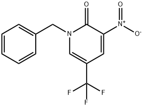 1-BENZYL-3-NITRO-5-(TRIFLUOROMETHYL)-2(1H)-PYRIDINONE Struktur