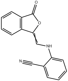 2-(([3-OXO-2-BENZOFURAN-1(3H)-YLIDEN]METHYL)AMINO)BENZENECARBONITRILE Struktur