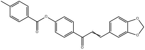 4-[3-(1,3-BENZODIOXOL-5-YL)ACRYLOYL]PHENYL 4-METHYLBENZENECARBOXYLATE Struktur