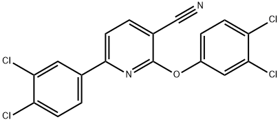 2-(3,4-DICHLOROPHENOXY)-6-(3,4-DICHLOROPHENYL)NICOTINONITRILE Struktur