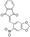 2-((6-NITROBENZO[3,4-D]1,3-DIOXOLEN-5-YL)METHYLENE)INDANE-1,3-DIONE Struktur