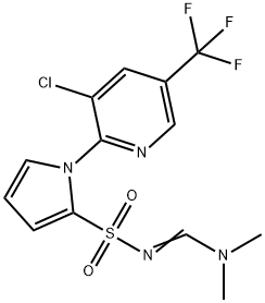 1-[3-CHLORO-5-(TRIFLUOROMETHYL)-2-PYRIDINYL]-N-[(DIMETHYLAMINO)METHYLENE]-1H-PYRROLE-2-SULFONAMIDE Struktur