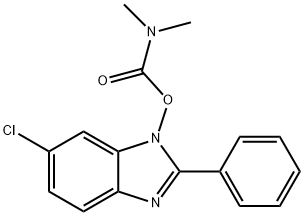 6-CHLORO-1-([(DIMETHYLAMINO)CARBONYL]OXY)-2-PHENYL-1H-1,3-BENZIMIDAZOLE Struktur