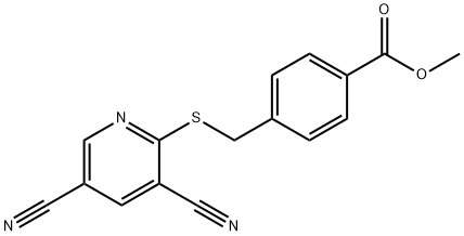 METHYL 4-([(3,5-DICYANO-2-PYRIDINYL)SULFANYL]METHYL)BENZENECARBOXYLATE Struktur