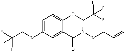 N-(ALLYLOXY)-2,5-BIS(2,2,2-TRIFLUOROETHOXY)BENZENECARBOXAMIDE Struktur