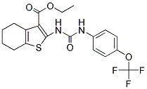 ETHYL 2-(((4-(TRIFLUOROMETHOXY)PHENYL)AMINO)CARBONYLAMINO)-4,5,6,7-TETRAHYDROBENZO[B]THIOPHENE-3-CARBOXYLATE Struktur