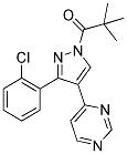 3-(2-CHLOROPHENYL)-4-(PYRIMIDIN-4-YL)-1-(TERT-BUTYLCARBONYL)PYRAZOLE Struktur