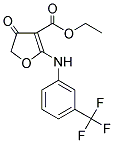 ETHYL 5-OXO-2-((3-(TRIFLUOROMETHYL)PHENYL)AMINO)-3-OXOLENECARBOXYLATE Struktur