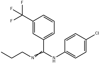 N-(4-CHLOROPHENYL)-N'-PROPYL-3-(TRIFLUOROMETHYL)BENZENECARBOXIMIDAMIDE Struktur