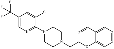 2-(2-(4-[3-CHLORO-5-(TRIFLUOROMETHYL)-2-PYRIDINYL]PIPERAZINO)ETHOXY)BENZENECARBALDEHYDE Struktur