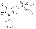 3-((DIETHOXYTHIOXOPHOSPHINOTHIO)METHYL)-4-CHLORO-2-METHYL-1-PHENYL-3-PYRAZOLIN-5-ONE Struktur