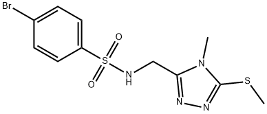 4-BROMO-N-([4-METHYL-5-(METHYLSULFANYL)-4H-1,2,4-TRIAZOL-3-YL]METHYL)BENZENESULFONAMIDE Struktur