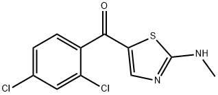 (2,4-DICHLOROPHENYL)[2-(METHYLAMINO)-1,3-THIAZOL-5-YL]METHANONE Struktur