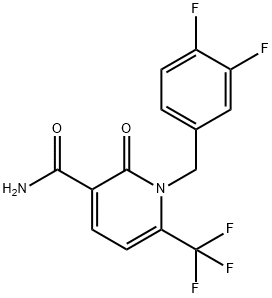 1-(3,4-DIFLUOROBENZYL)-2-OXO-6-(TRIFLUOROMETHYL)-1,2-DIHYDRO-3-PYRIDINECARBOXAMIDE Struktur