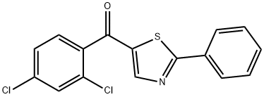 (2,4-DICHLOROPHENYL)(2-PHENYL-1,3-THIAZOL-5-YL)METHANONE Struktur