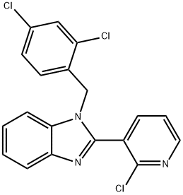 2-(2-CHLORO-3-PYRIDINYL)-1-(2,4-DICHLOROBENZYL)-1H-1,3-BENZIMIDAZOLE Struktur