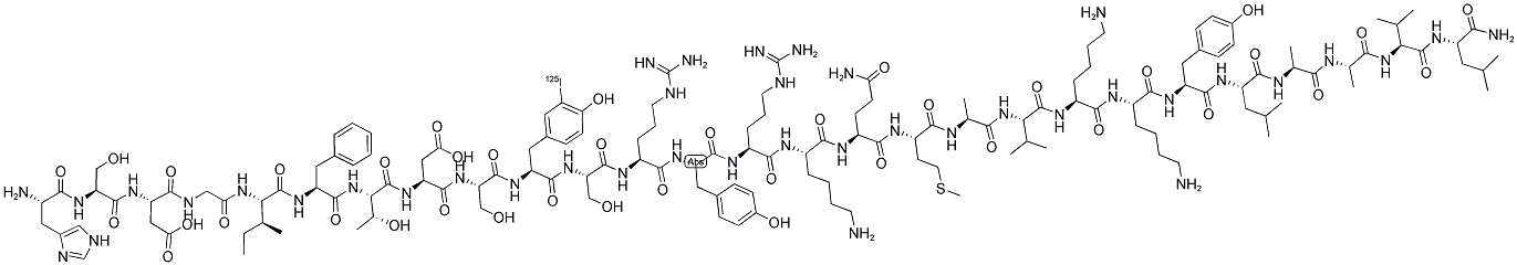 ([125I]-TYR)-PACAP-27 (HUMAN, MOUSE, OVINE, PORCINE, RAT) Struktur