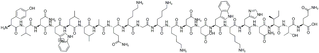 [TYR0] GASTRIC INHIBITORY PEPTIDE (23-42), HUMAN Struktur