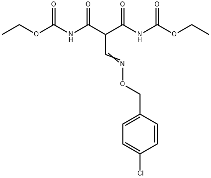 ETHYL N-(2-(([(4-CHLOROBENZYL)OXY]IMINO)METHYL)-3-[(ETHOXYCARBONYL)AMINO]-3-OXOPROPANOYL)CARBAMATE Struktur