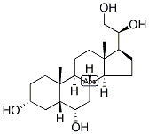 5-BETA-PREGNAN-3-ALPHA, 6-ALPHA, 20-BETA, 21-TETROL Struktur