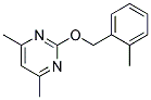 2-[(2-METHYLBENZYL)OXY]-4,6-DIMETHYLPYRIMIDINE Struktur