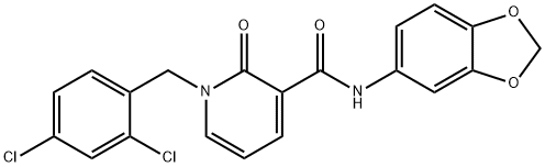 N-(1,3-BENZODIOXOL-5-YL)-1-(2,4-DICHLOROBENZYL)-2-OXO-1,2-DIHYDRO-3-PYRIDINECARBOXAMIDE Struktur