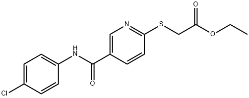 ETHYL 2-((5-[(4-CHLOROANILINO)CARBONYL]-2-PYRIDINYL)SULFANYL)ACETATE Struktur