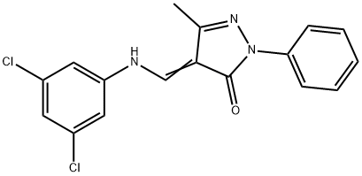 4-[(3,5-DICHLOROANILINO)METHYLENE]-5-METHYL-2-PHENYL-2,4-DIHYDRO-3H-PYRAZOL-3-ONE Struktur