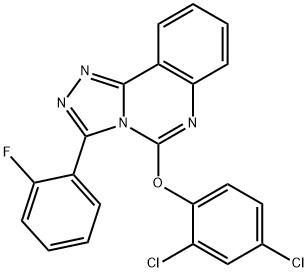 2,4-DICHLOROPHENYL 3-(2-FLUOROPHENYL)[1,2,4]TRIAZOLO[4,3-C]QUINAZOLIN-5-YL ETHER Struktur