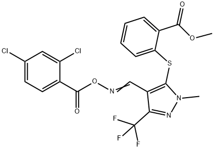 METHYL 2-([4-(([(2,4-DICHLOROBENZOYL)OXY]IMINO)METHYL)-1-METHYL-3-(TRIFLUOROMETHYL)-1H-PYRAZOL-5-YL]SULFANYL)BENZENECARBOXYLATE Struktur