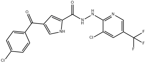 4-(4-CHLOROBENZOYL)-N'-[3-CHLORO-5-(TRIFLUOROMETHYL)-2-PYRIDINYL]-1H-PYRROLE-2-CARBOHYDRAZIDE Struktur