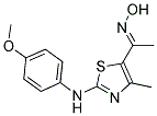 (3-((HYDROXYIMINO)ETHYL)-4-METHYL(2,5-THIAZOLYL))(4-METHOXYPHENYL)AMINE Struktur