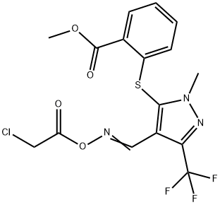 METHYL 2-([4-(([(2-CHLOROACETYL)OXY]IMINO)METHYL)-1-METHYL-3-(TRIFLUOROMETHYL)-1H-PYRAZOL-5-YL]SULFANYL)BENZENECARBOXYLATE Struktur