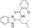 N-[1-(1H-1,3-BENZIMIDAZOL-2-YL)-3-METHYLBUTYL]-2-CHLOROBENZENECARBOXAMIDE Struktur