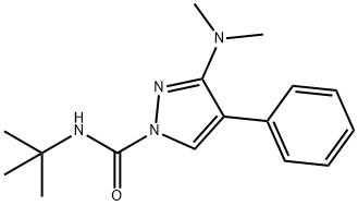 N-(TERT-BUTYL)-3-(DIMETHYLAMINO)-4-PHENYL-1H-PYRAZOLE-1-CARBOXAMIDE Struktur