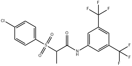 N-(3,5-BIS(TRIFLUOROMETHYL)PHENYL)-2-((4-CHLOROPHENYL)SULFONYL)PROPANAMIDE Struktur