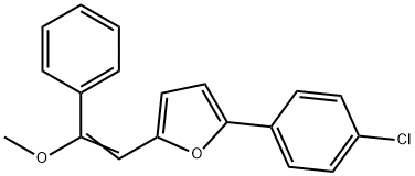 2-(4-CHLOROPHENYL)-5-(2-METHOXY-2-PHENYLVINYL)FURAN Struktur