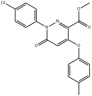 METHYL 1-(4-CHLOROPHENYL)-4-(4-METHYLPHENOXY)-6-OXO-1,6-DIHYDRO-3-PYRIDAZINECARBOXYLATE Struktur