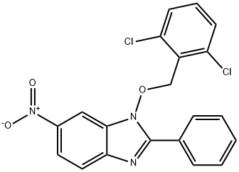 1-[(2,6-DICHLOROBENZYL)OXY]-6-NITRO-2-PHENYL-1H-1,3-BENZIMIDAZOLE Struktur